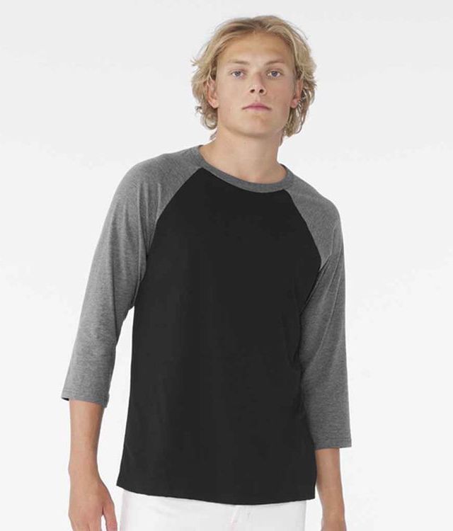 Bella+Canvas CV3200 Canvas Unisex 3/4 Sleeve Baseball T-Shirt