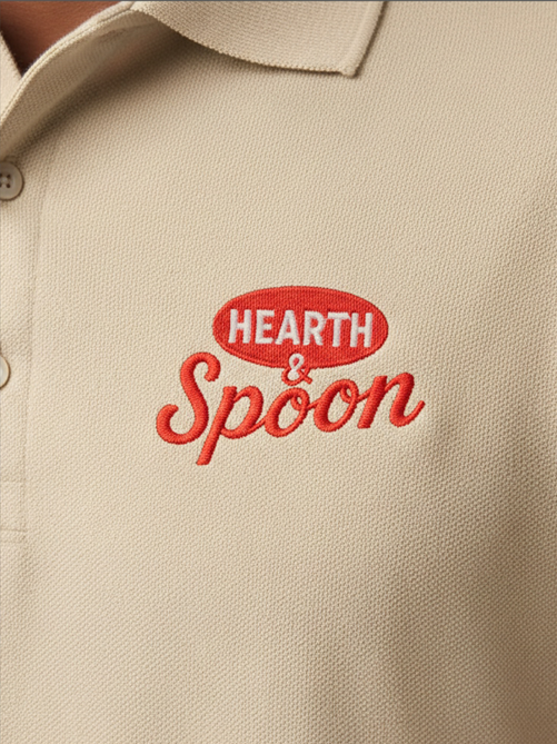 Embroidered Hearth and Spoon workwear