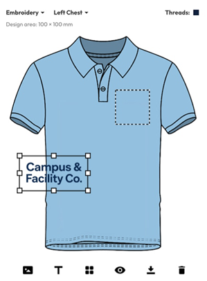 Custom polo shirt design preview